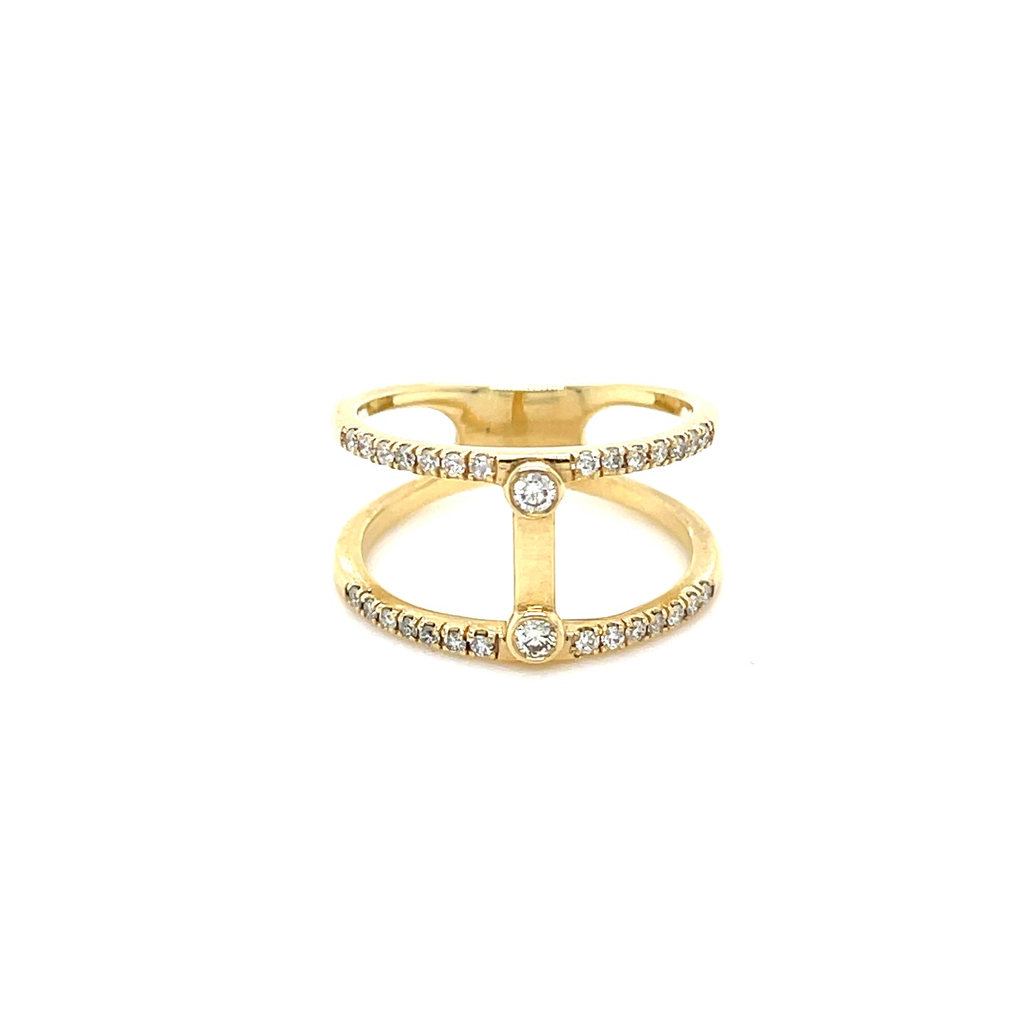 0.27 CT Round Brilliant Cut Diamonds in a 14 KT Yellow Gold Band