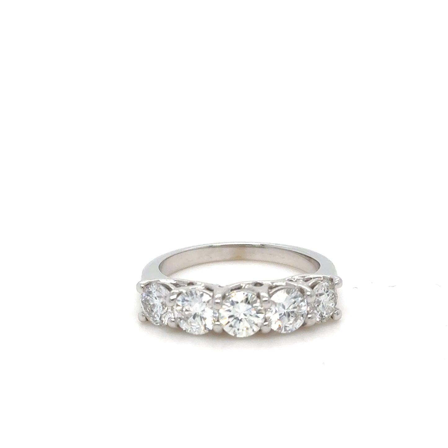 1.75 CT Round Brilliant Cut Diamonds in a 14 KT White Gold Band