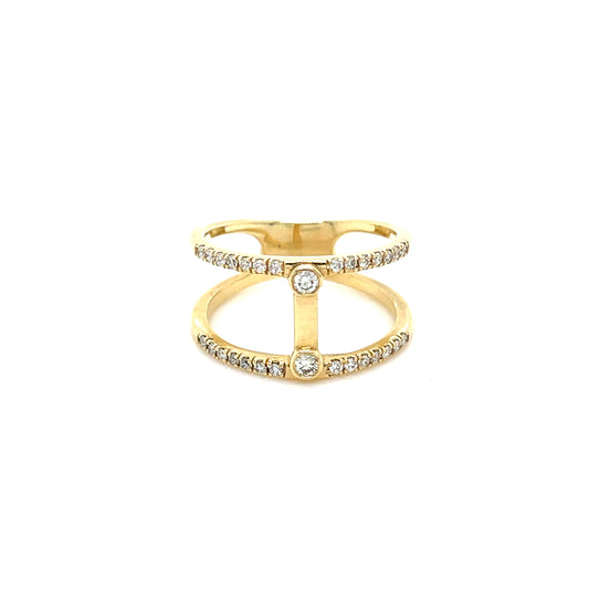 0.27 CT Round Brilliant Cut Diamonds in a 14 KT Yellow Gold Band